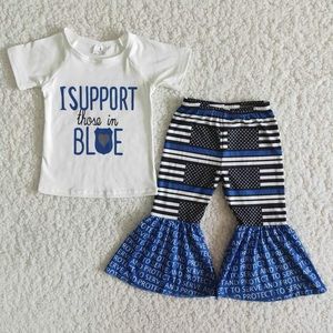 NEW Boutique Outfit Support Those in Blue Police Size: 7/8